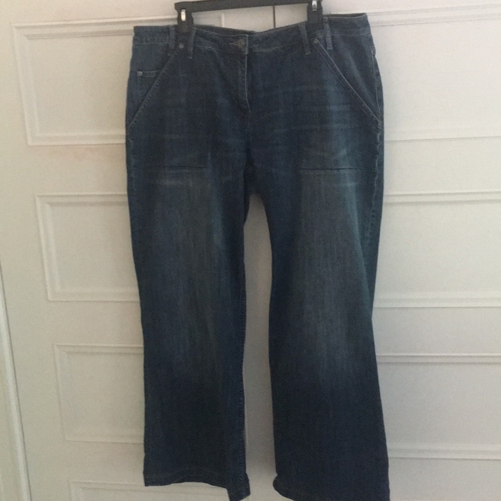 Poetry UK brand wide leg premium denim jeans Sz 16